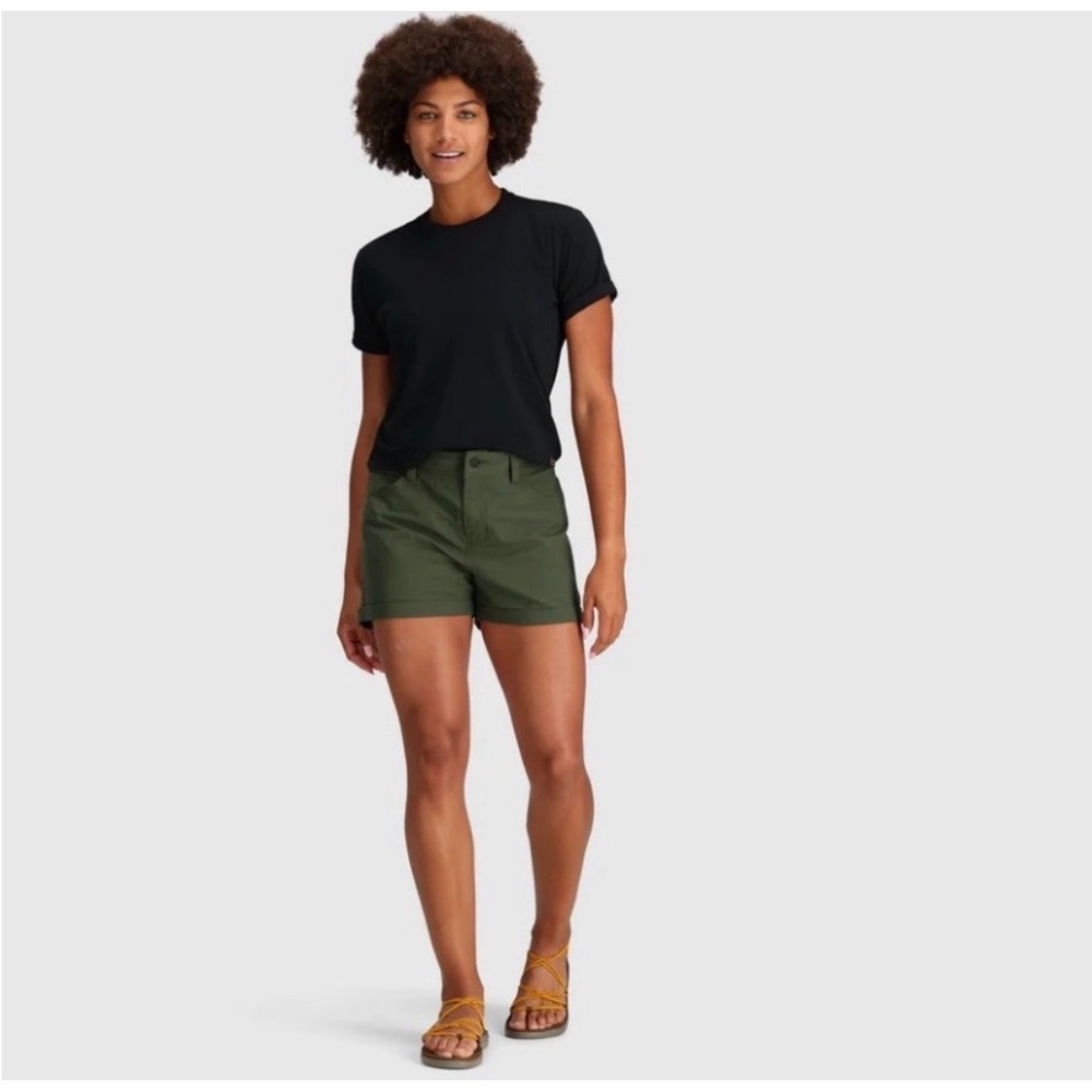 NWT Outdoor Research Canvas Casual Shorts Olive Green Hiking Outdoor Tennis XXL